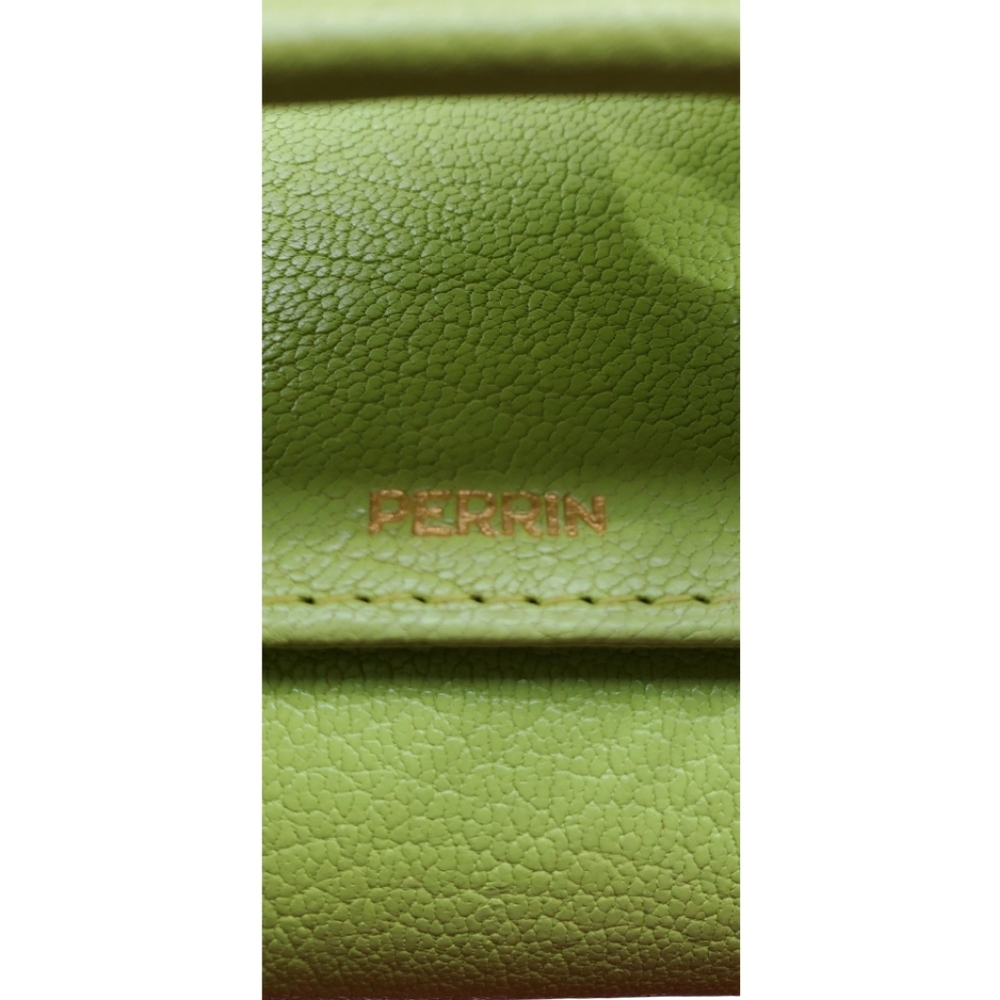 PERRIN PARIS L'ASYMETRIQUE Glove Clutch Green Calfskin Leather Clutch - Picture 7 of 17
